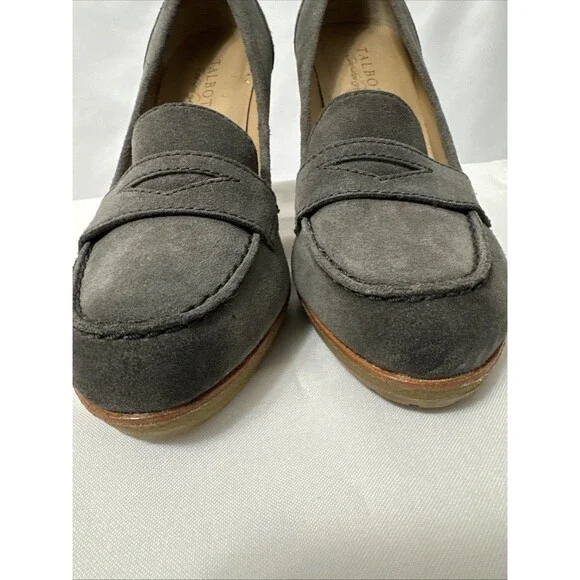 Talbots Corrine Women’s Suede Loafer Pumps Block Heel Size 8M Gray - Picture 16 of 16